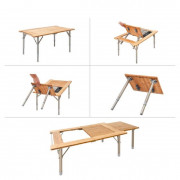 KingCamp 2022 Bamboo 7851G стол скл. Бамбук, алюм (51х78х30/40)