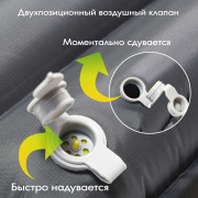 Коврик надувной Talberg LUXOR AIR GREY MAT (185х60х8, оливковый)