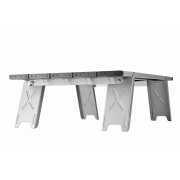 2401 MINI ALUNIUM TABLE S стол скл. алюм (серебристый)