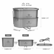 Набор походной посуды CA2117 Titanium Canteen Mesh Kit