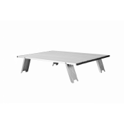2403 MINI ALUNIUM TABLE L стол скл. алюм (серебристый)
