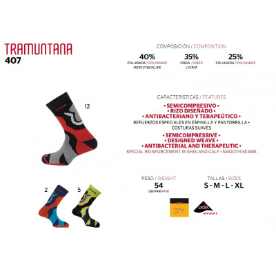 407 Tramuntana носки, 2- темно-синий (L 42-45) 407 Tramuntana носки, 2- темно-синий (L 42-45)